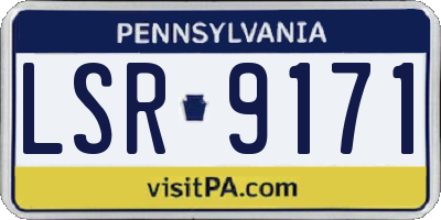 PA license plate LSR9171