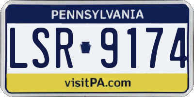 PA license plate LSR9174