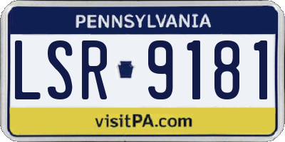 PA license plate LSR9181