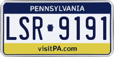 PA license plate LSR9191