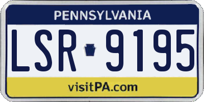 PA license plate LSR9195