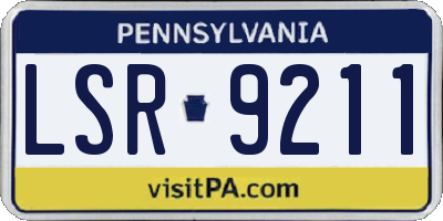 PA license plate LSR9211
