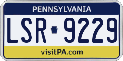 PA license plate LSR9229