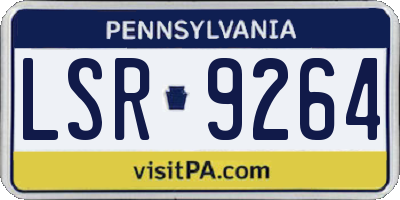 PA license plate LSR9264
