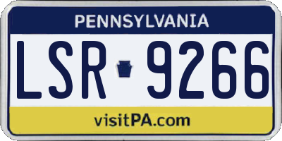 PA license plate LSR9266