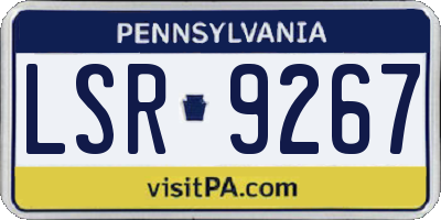 PA license plate LSR9267