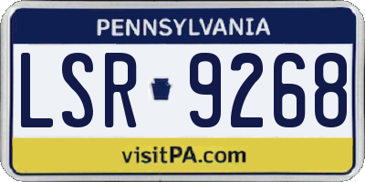 PA license plate LSR9268