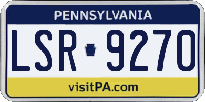 PA license plate LSR9270