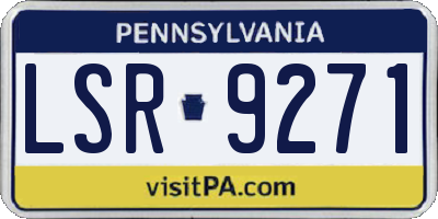 PA license plate LSR9271
