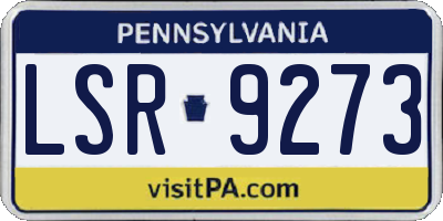 PA license plate LSR9273