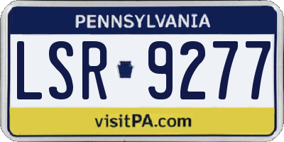 PA license plate LSR9277