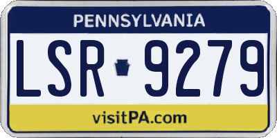 PA license plate LSR9279