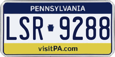 PA license plate LSR9288