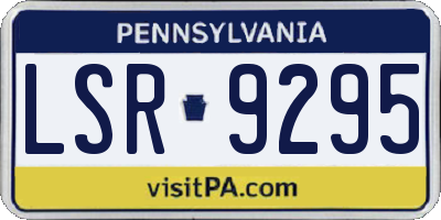 PA license plate LSR9295