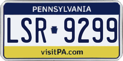 PA license plate LSR9299