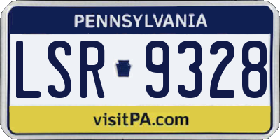 PA license plate LSR9328