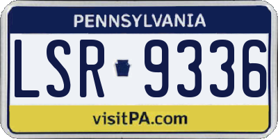 PA license plate LSR9336