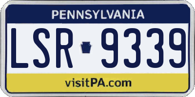 PA license plate LSR9339