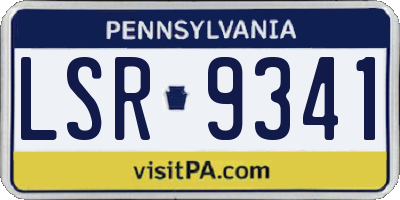 PA license plate LSR9341