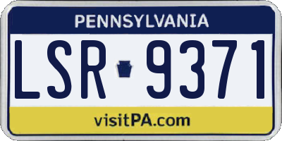 PA license plate LSR9371