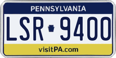 PA license plate LSR9400