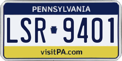 PA license plate LSR9401