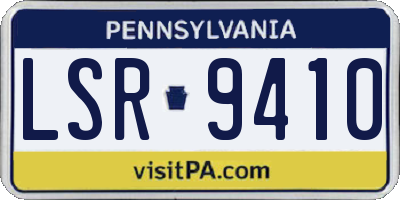 PA license plate LSR9410