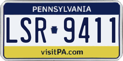 PA license plate LSR9411