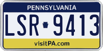 PA license plate LSR9413