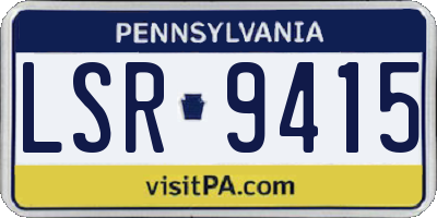 PA license plate LSR9415