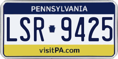 PA license plate LSR9425