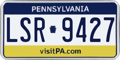 PA license plate LSR9427