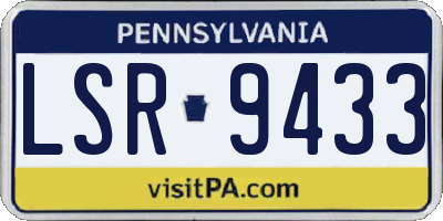 PA license plate LSR9433