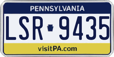 PA license plate LSR9435