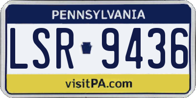 PA license plate LSR9436