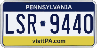 PA license plate LSR9440