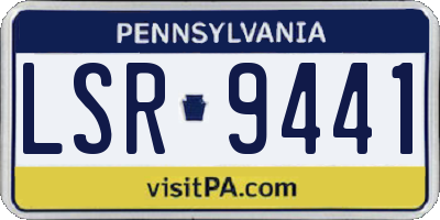 PA license plate LSR9441