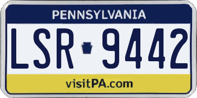 PA license plate LSR9442