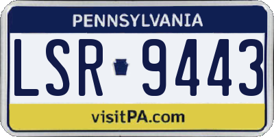 PA license plate LSR9443