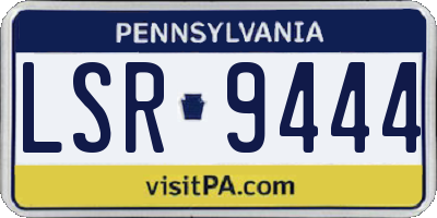 PA license plate LSR9444