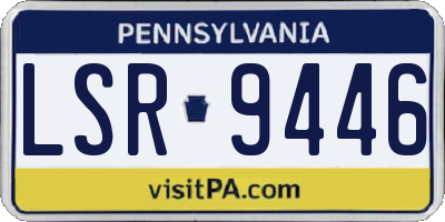 PA license plate LSR9446