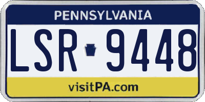 PA license plate LSR9448