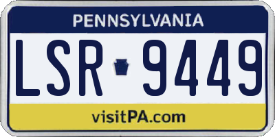 PA license plate LSR9449