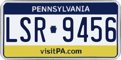 PA license plate LSR9456