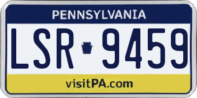 PA license plate LSR9459