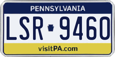 PA license plate LSR9460