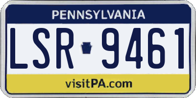 PA license plate LSR9461