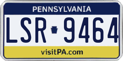 PA license plate LSR9464