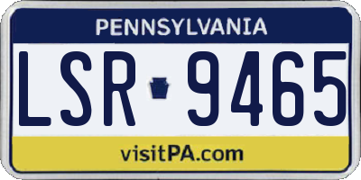 PA license plate LSR9465