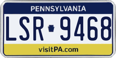 PA license plate LSR9468
